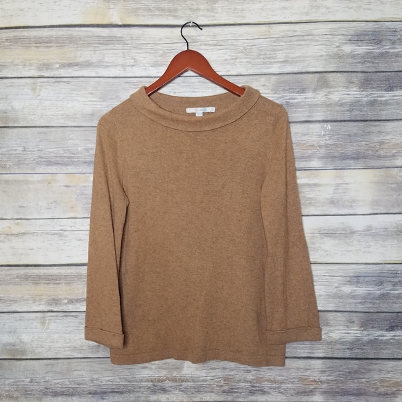 Boden Sweaters - Boden Cotton Blend Neutral Pop Over Sweater US 8
